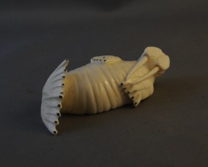 Fossil Ivory Walrus Sculpture
